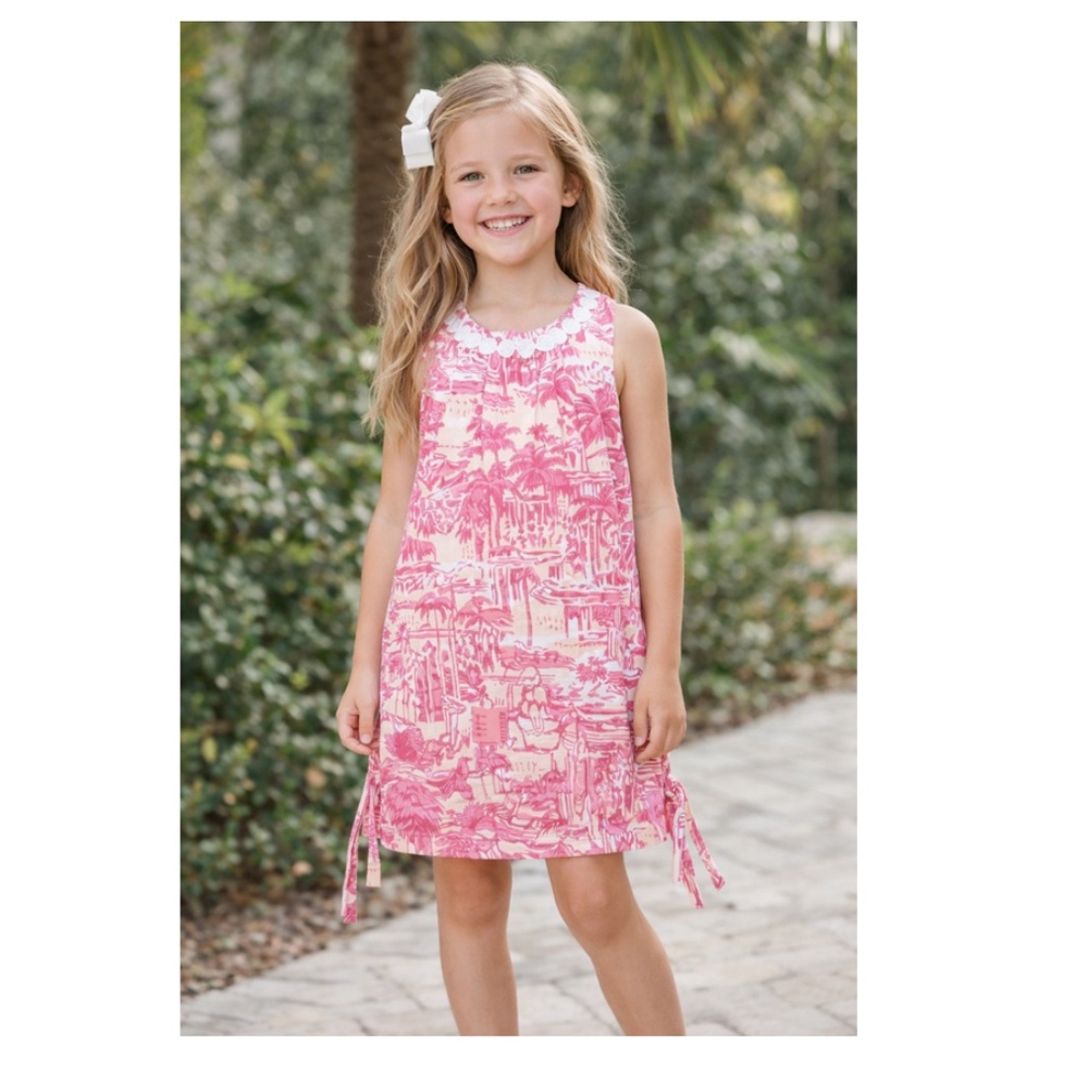 Lilly Pulitzer Little Lilly Simone Cheeky Melon Rule Breaker Classic Shift Dress